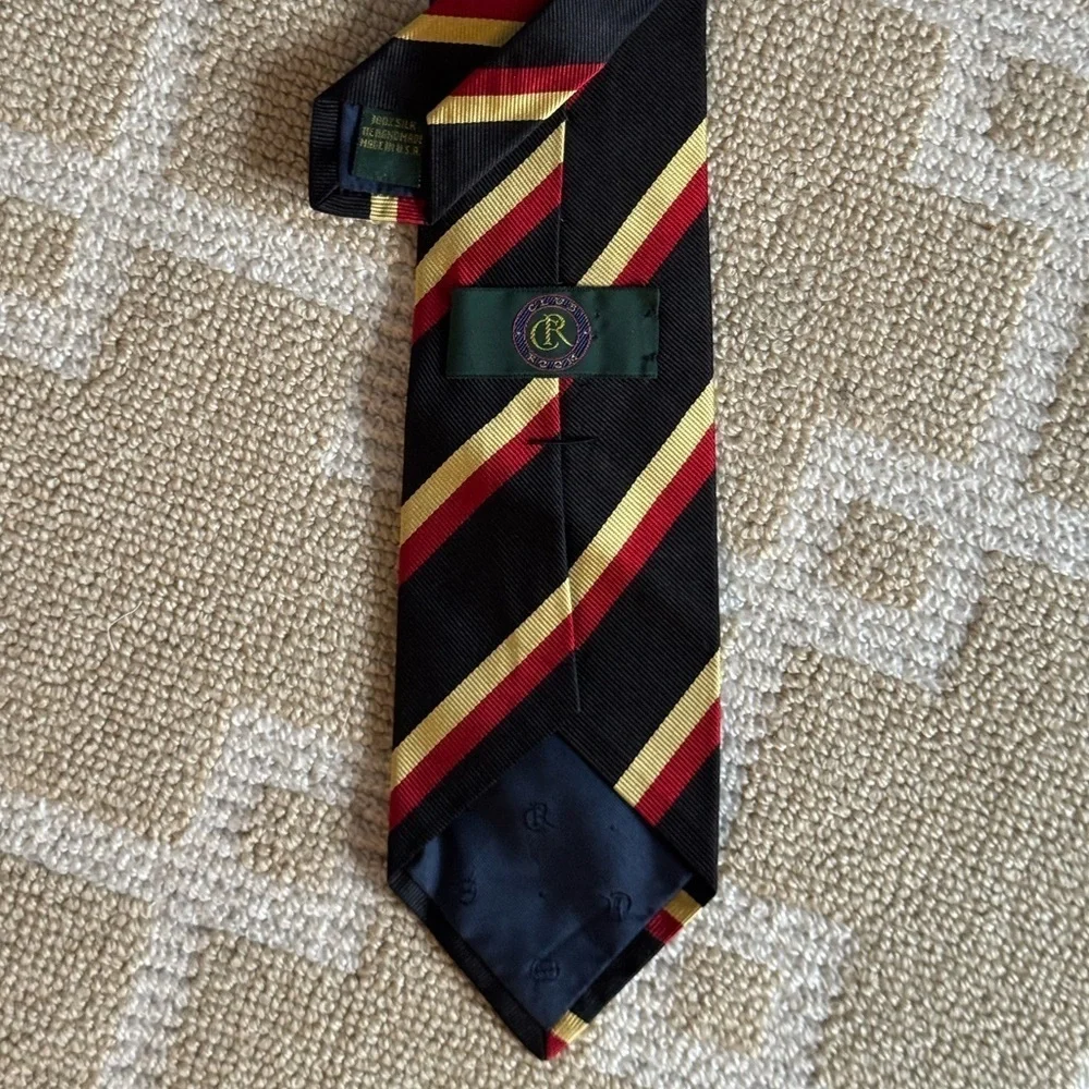 New Club Room Boys Silk Tie Red Gold Stripe Harry Potter Prep School Style